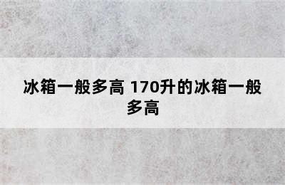 冰箱一般多高 170升的冰箱一般多高